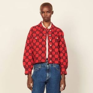 Sandro Jacquard Coatigan